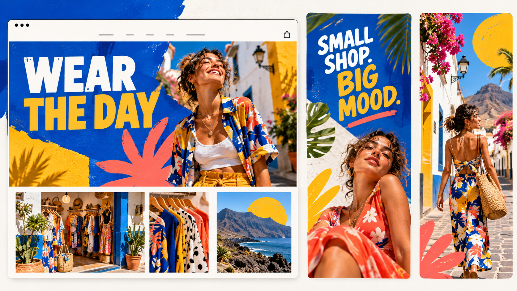 Fashion boutique website and advertising concept